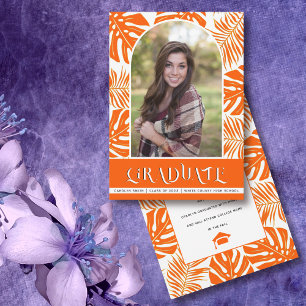 Anuncio Clase tropical naranja de 2024 foto graduación