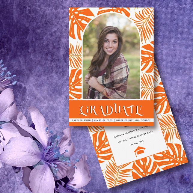 Anuncio Clase tropical naranja de 2024 foto graduación (Subido por el creador)