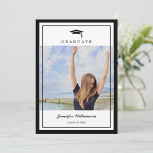Anuncio Clásica Graduación de dos fotografías en blanco y