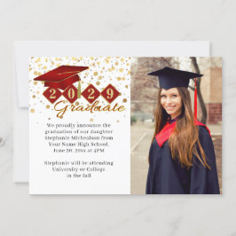 Anuncio Clásico 2 Graduación de fotos rojo y oro