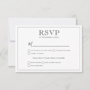 Anuncio Clásico Boda RSVP Estilo