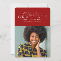 Clásico elegante Clase de 2025 graduación roja