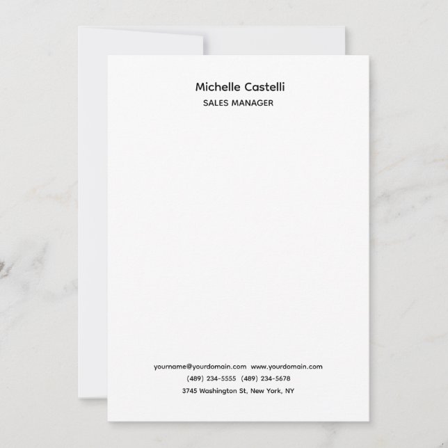 Anuncio Clásico Único Profesional Simple (Anverso)