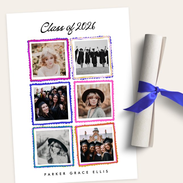 Anuncio Class of 2026 Graduate 6 Photo Collage High School (Subido por el creador)