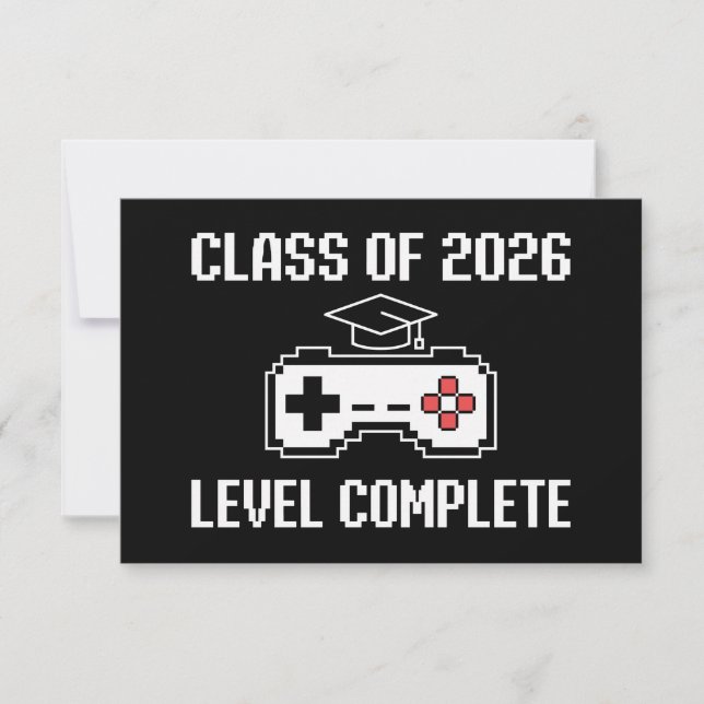 Anuncio Class Of 2026 Level Complete Gaming Graduation (Anverso)