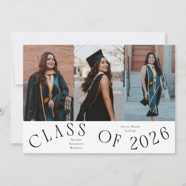 Anuncio Class of 2026 Typography Grad Photo (Anverso)