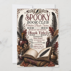 Anuncio Club de lectura espeluznante gótico vintage de Hal