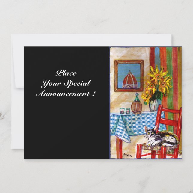 Anuncio COCINA ITALIANA EN FLORENCIA, Azul Rojo (Anverso)