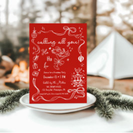 Anuncio cóctel de fiesta Santa de Friendmas caprichoso