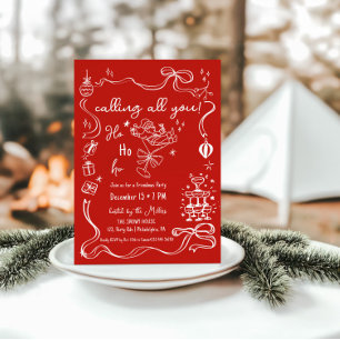 Anuncio cóctel de fiesta Santa de Friendmas caprichoso