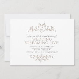 Anuncio Código QR de transmisión en vivo de boda blanca co