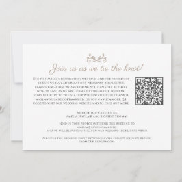 Anuncio Código QR de transmisión en vivo de boda blanco be
