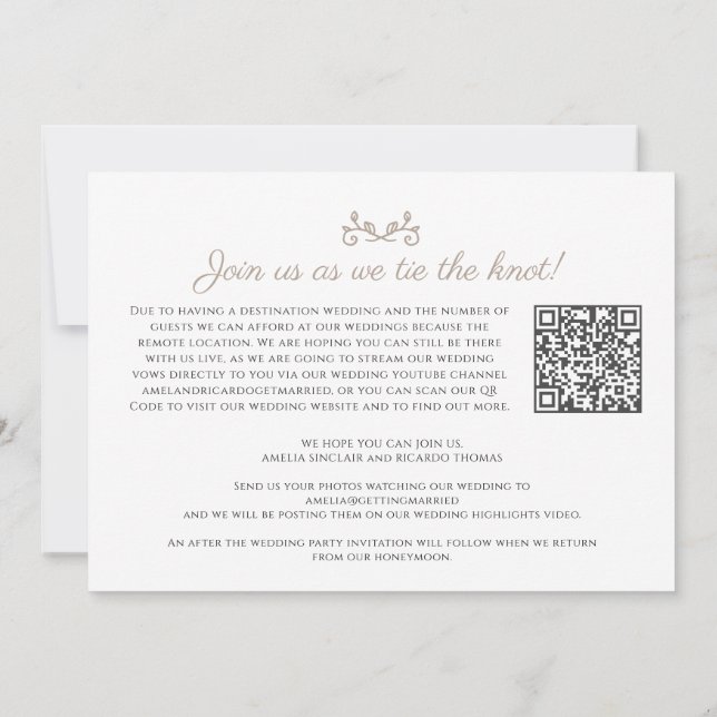 Anuncio Código QR del flujo vivo de un monograma tan blanc (Reverso)