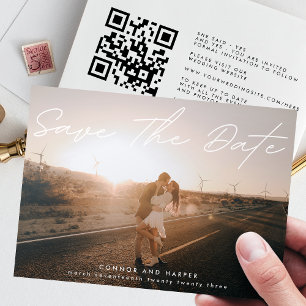 Anuncio CÓDIGO QR Foto Simplemente Elegante Guardar La F