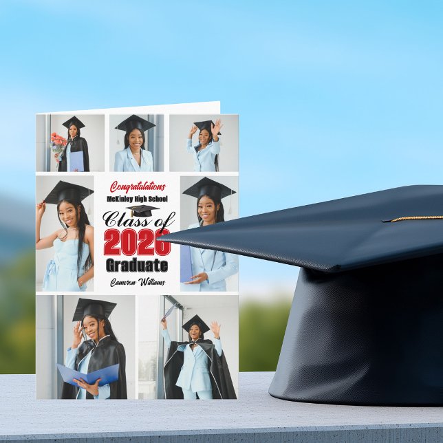 Anuncio Colaje de fotos de la clase roja de 2026 graduació (Subido por el creador)