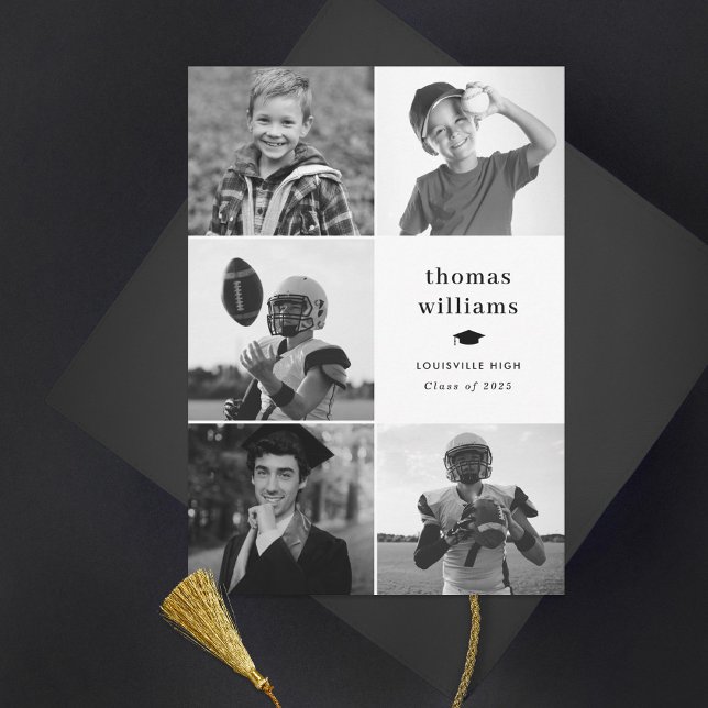 Anuncio Colaje graduado foto en blanco y negro (Subido por el creador)