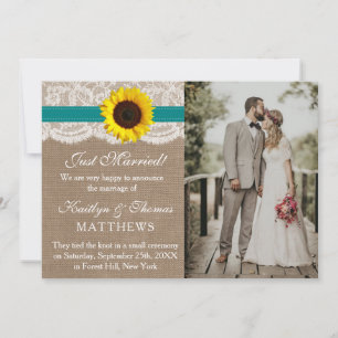 Anuncio Colección de Bodas de girasol rústico - Verde azul