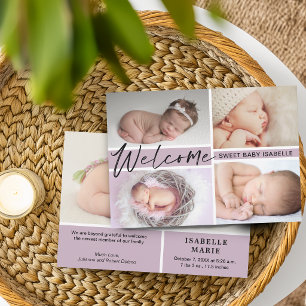 Anuncio Colección de Fotos de Bienvenida Dulce Bebé Nacimi