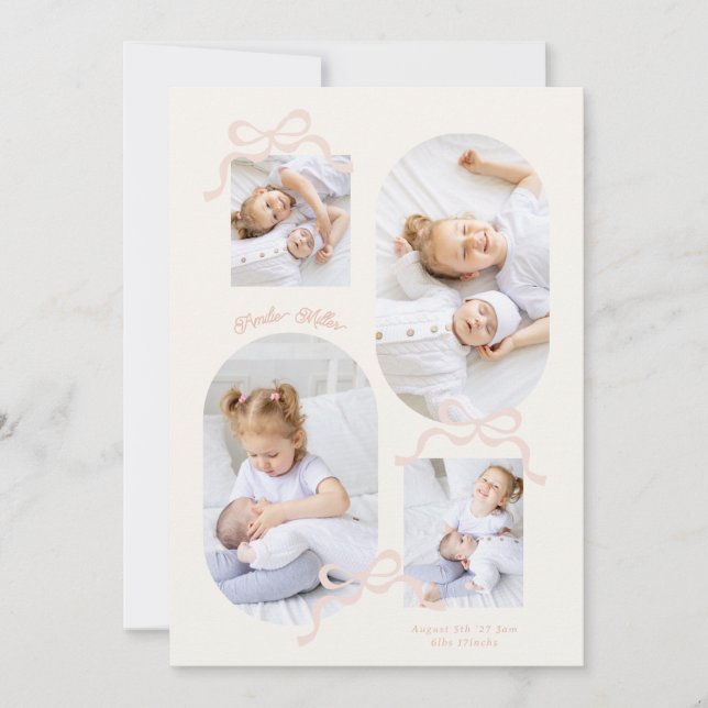 Anuncio collage de arcos rosados de coqueta 4 foto Chica b (Anverso)