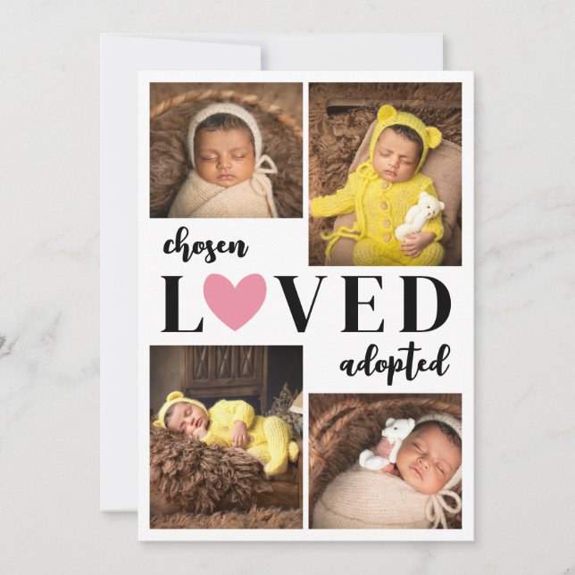 Anuncio Collage de fotos Adoptado Amante Elegido por el Co (Anverso)