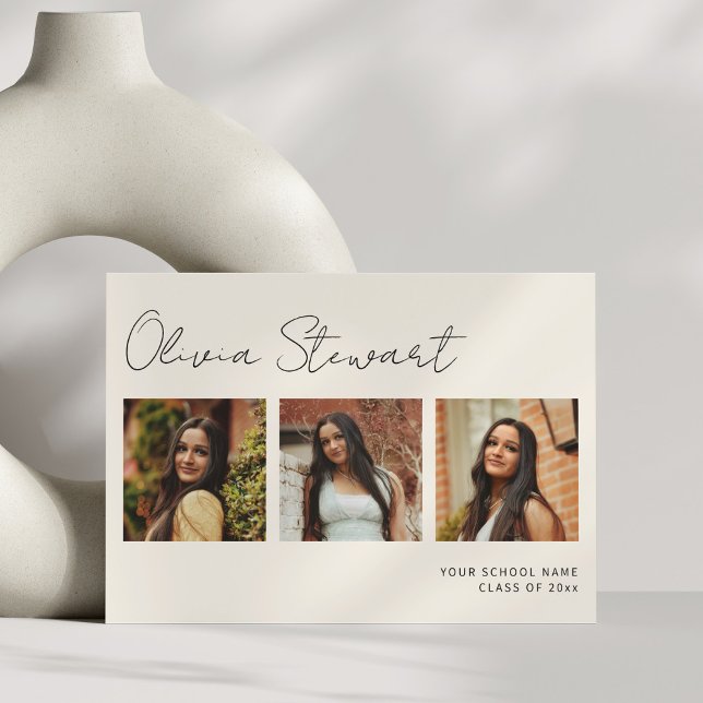 Anuncio Collage de Fotos de Graduación con Guión Minimalis (Subido por el creador)