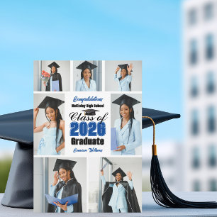 Anuncio Collage de fotos de graduación de la Clase Azul de