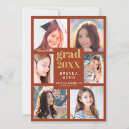Anuncio Collage de fotos de graduación Naranja de guiones