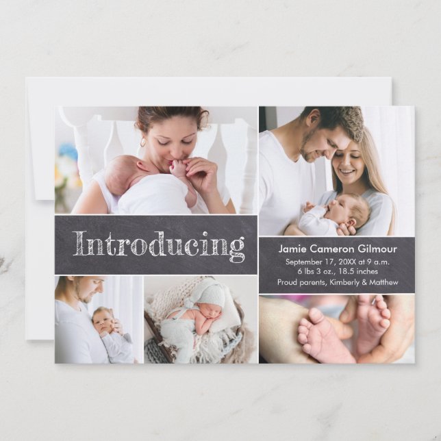 Anuncio Collage de fotos de personalizado Presentación del (Anverso)