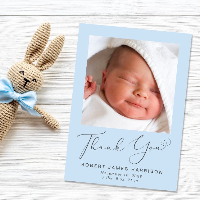 Anuncio Collage de fotos Gracias Nacimiento Niño (A beautiful and unique way to thank family and friends and introduce them to your precious  baby)