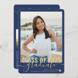 Anuncio Collage de fotos Moderno de Graduación Azul Casa A