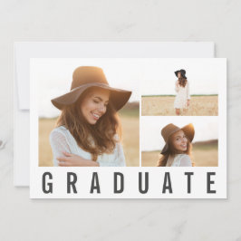 Anuncio collage de fotos moderno graduado gráfico en negri
