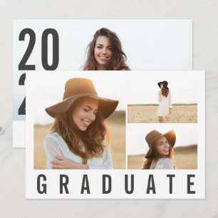 Anuncio collage de fotos moderno graduado gráfico en negri