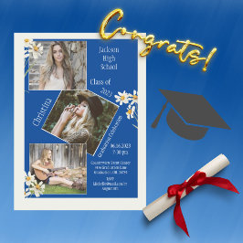 Anuncio Collage de fotos personalizado 4 imágenes azul