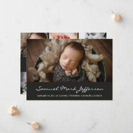 Anuncio Collage de fotos recién nacidos negros nacimiento 