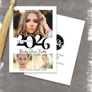 Anuncio Collage de graduación de 3 fotos del egresado 2023