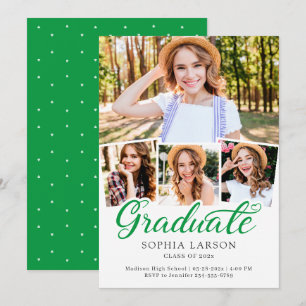 Anuncio Collage de graduación de letra Kelly Green 4 fotos
