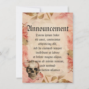 Anuncio Collage de Vintage Rosa Skull