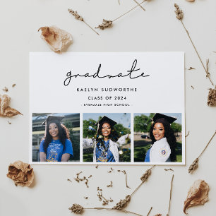 Anuncio Collage minimalista moderno de 3 imágenes Graduaci
