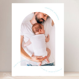 Anuncio collage simple de fotos en arco recién nacido bebé