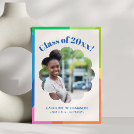 Anuncio Colorful Class 2026 Flower Frame Photo Graduation
