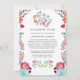 Anuncio Coloridas acuarelas Floral Fiesta Bodas