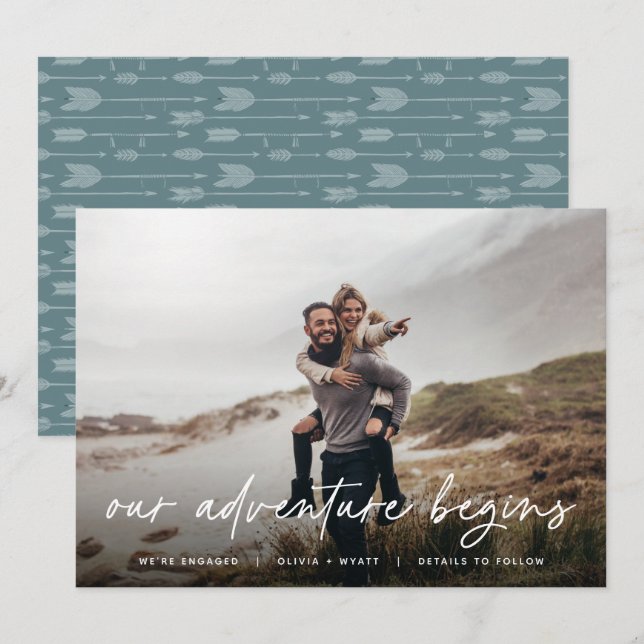Anuncio Comienza nuestra aventura | Compromiso fotográfico (Anverso / Reverso)