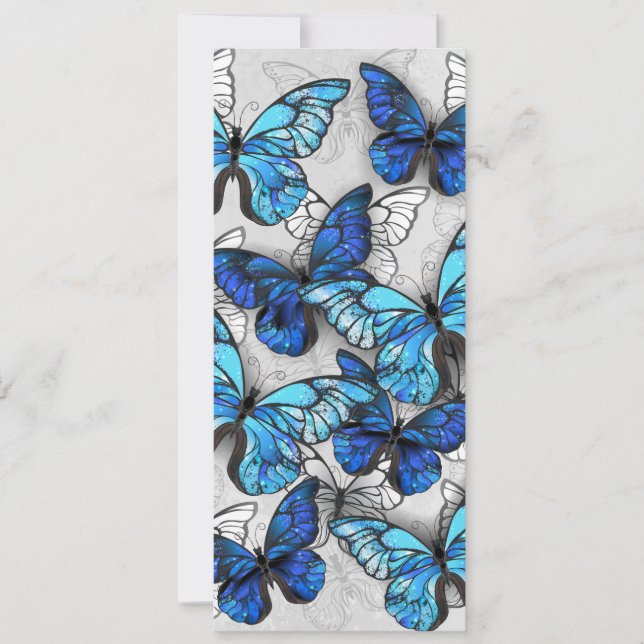 Anuncio Composición de las mariposas blancas y azules (Anverso)