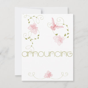 Anuncio Compromiso de la boda del jardín con los lirios ro