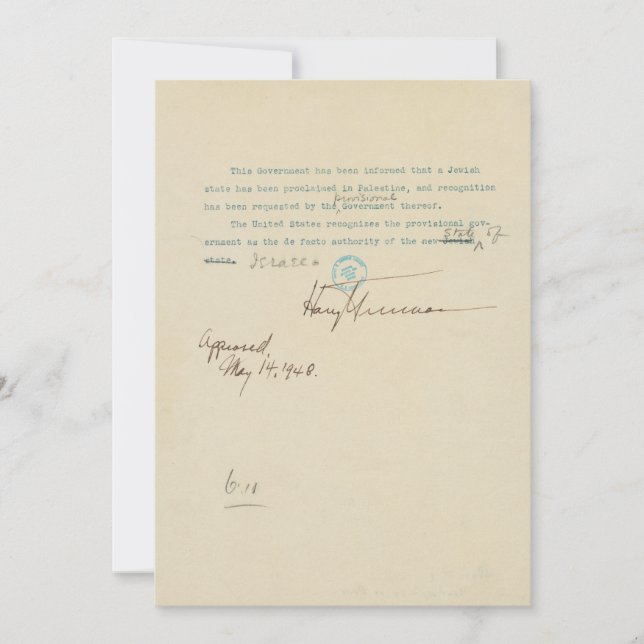 Anuncio Comunicado de prensa anunciando el reconocimiento  (Anverso)