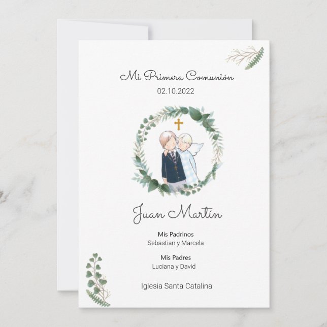 Anuncio Comunión estampa estampita  (Anverso)