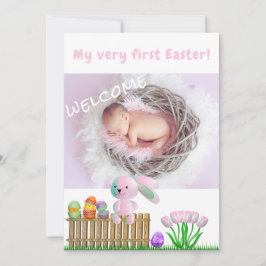 Anuncio Conejos Cute Primera Pascua Fotografía De Bienveni