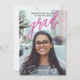 Anuncio Confeti de Graduación de Escuela Secundaria Modern