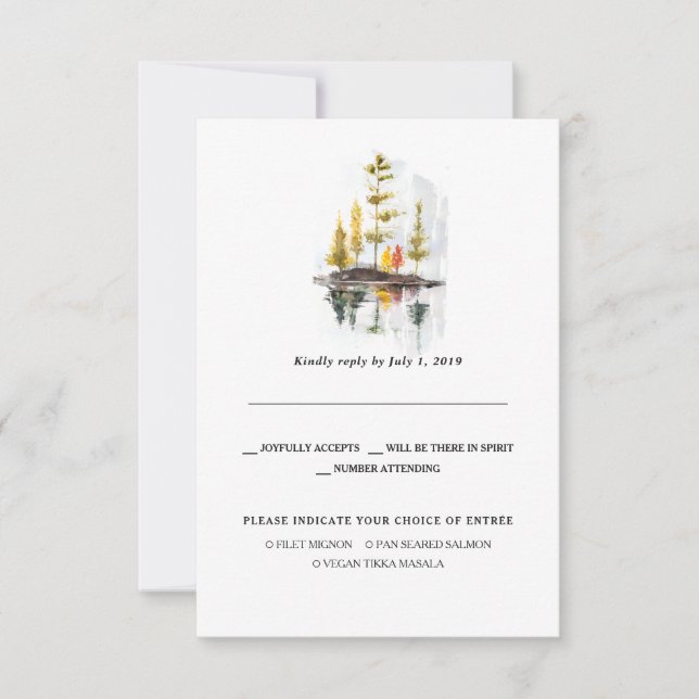 Anuncio Confirmación de Boda Otoñal Rústica | Pinos de Acu (Anverso)