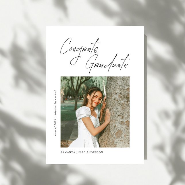 Anuncio Congrats Graduate Photo Graduation Announcement (Subido por el creador)